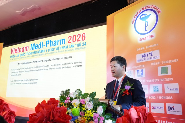 400 gian h&agrave;ng tham dự &ldquo;Triển l&atilde;m Quốc tế chuy&ecirc;n ng&agrave;nh Y dược Việt Nam lần thứ 34 tại H&agrave; Nội - Ảnh 1.