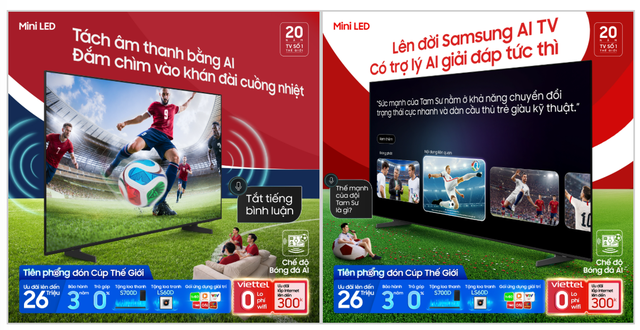World Cup 2026 còn chưa khởi tranh, Samsung đã tung loạt AI TV với tính năng "đọc trận đấu", ưu đãi tới 26 triệu đồng để hút fan bóng đá - Ảnh 3.