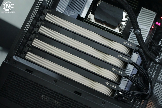 Cận cảnh 2 bộ PC chuy&ecirc;n AI gi&aacute; 4 tỷ đồng của đại gia Việt: 8 GPU NVIDIA RTX PRO 6000 Blackwell, RAM 1TB, Ryzen Threadripper PRO 9985WX- Ảnh 2.