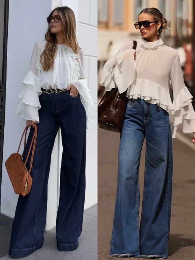 Quần jeans ống rộng vẫn là “vua” của tủ đồ năm 2026: 8 công thức phối đồ giúp bạn mặc đẹp, che khuyết điểm và trông sang hơn - Ảnh 3.