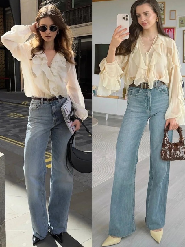 Quần jeans ống rộng vẫn là “vua” của tủ đồ năm 2026: 8 công thức phối đồ giúp bạn mặc đẹp, che khuyết điểm và trông sang hơn - Ảnh 4.