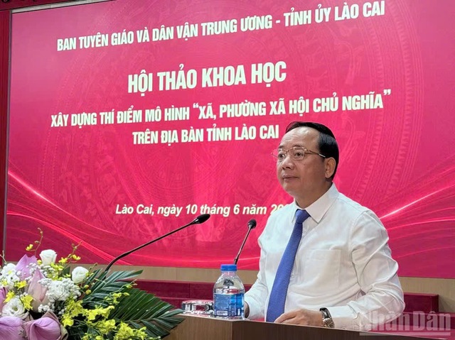 Lào Cai được lựa chọn là địa phương tiên phong thí điểm xây dựng xã, phường xã hội chủ nghĩa - Ảnh 2. Lào Cai được lựa chọn là địa phương tiên phong thí điểm xây dựng xã, phường xã hội chủ nghĩa - Ảnh 2.