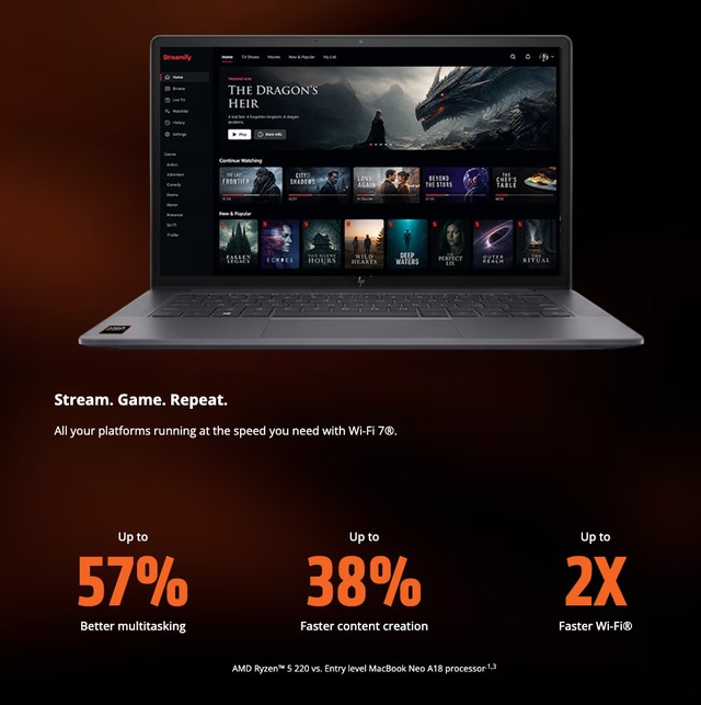 AMD thực sự nghĩ người mua MacBook Neo quan tâm tới game PC?- Ảnh 2. AMD thực sự nghĩ người mua MacBook Neo quan tâm tới game PC?- Ảnh 2.