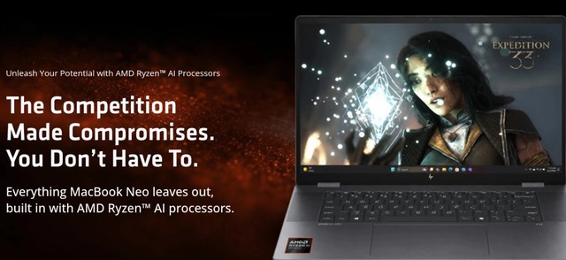 AMD thực sự nghĩ người mua MacBook Neo quan tâm tới game PC?- Ảnh 3. AMD thực sự nghĩ người mua MacBook Neo quan tâm tới game PC?- Ảnh 3.