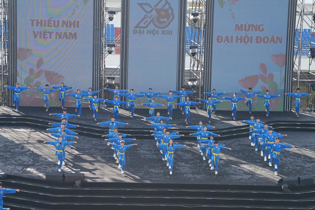 Màn đồng diễn Võ nhạc Vovinam xác lập kỷ lục Việt Nam tại Festival thiếu nhi toàn quốc lần thứ nhất năm 2026 - Ảnh 1.