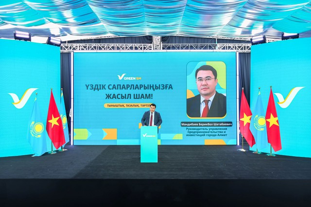 Green SM chính thức ra mắt dịch vụ gọi xe thuần điện tại Kazakhstan - Ảnh 2.