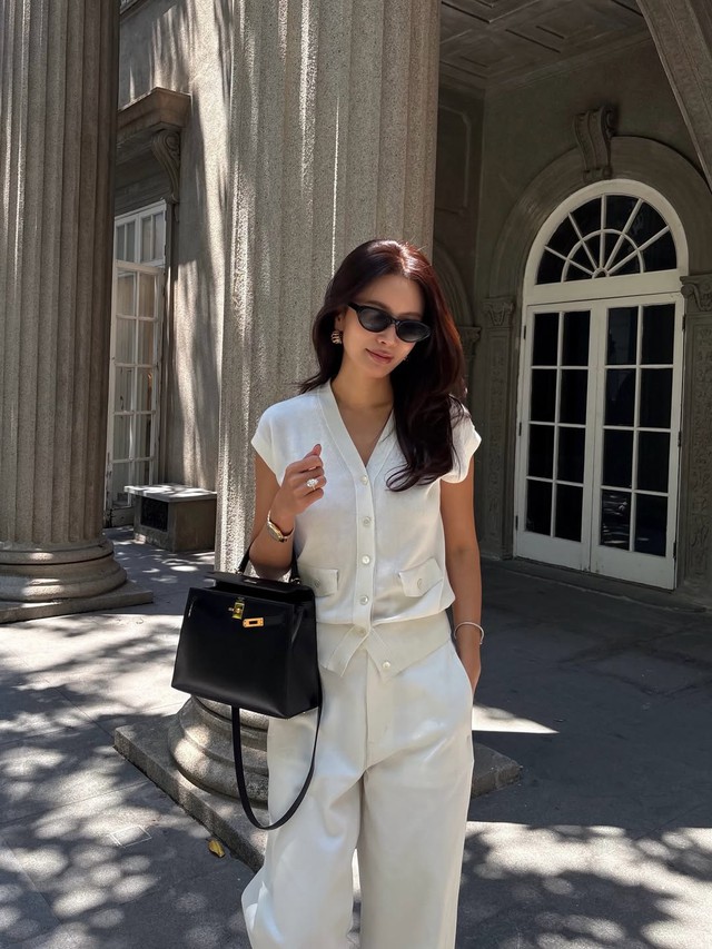 G&aacute;i H&agrave;n sống ở Paris g&acirc;y sốt v&igrave; mặc đẹp: Thanh lịch s&agrave;nh điệu c&oacute; thừa, bảo sao cả ngh&igrave;n người muốn copy- Ảnh 6.