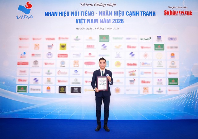 Herbalife Việt Nam được xếp hạng thuộc Top 10 Nhãn Hiệu Nổi Tiếng Việt Nam năm 2026. - Ảnh 1.