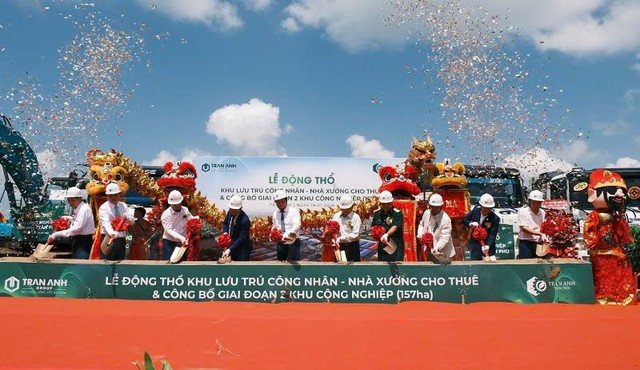 Khởi công khu lưu trú công nhân, công bố giai đoạn 2 Khu công nghiệp Trần Anh - Tân Phú - Ảnh 1.