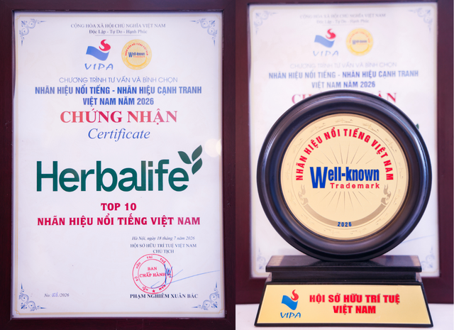 Herbalife Việt Nam được xếp hạng thuộc Top 10 Nhãn Hiệu Nổi Tiếng Việt Nam năm 2026. - Ảnh 3.