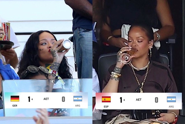 Messi 2 lần thất bại tại chung kết World Cup với c&ugrave;ng tỷ số 0-1, Rihanna bị r&eacute;o t&ecirc;n- Ảnh 3.