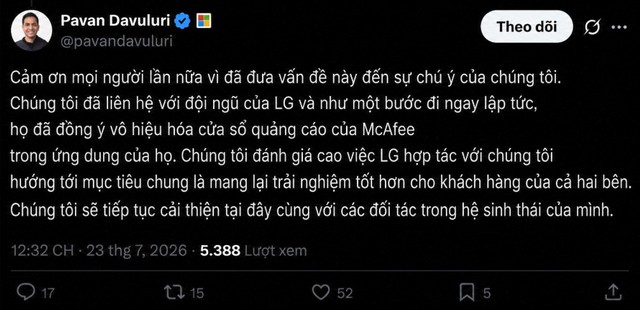 Microsoft phải ra tay sau động thái gây tranh cãi của LG với người dùng Windows 11 - Ảnh 1.