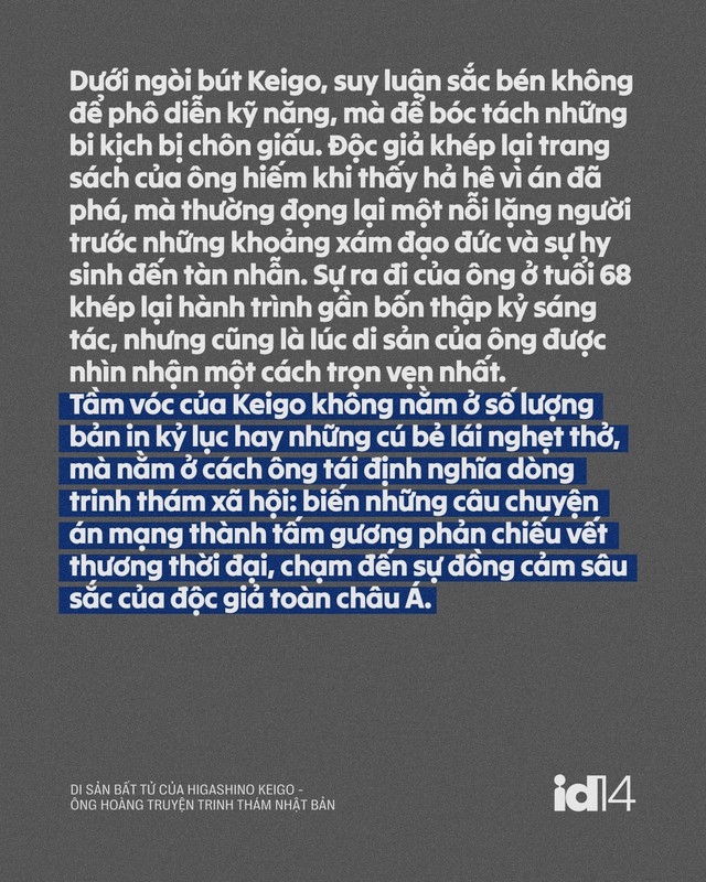 Di sản bất tử của Higashino Keigo - &Ocirc;ng ho&agrave;ng truyện trinh th&aacute;m Nhật Bản - Ảnh 2.
