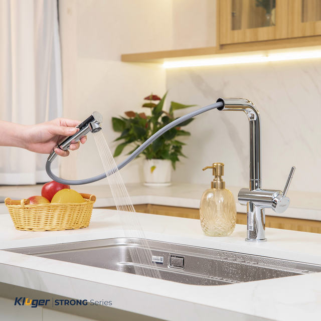 Nâng tầm không gian bếp hiện đại với bộ sưu tập chậu rửa bát 1 hố và vòi rửa cao cấp Kluger - Ảnh 2.