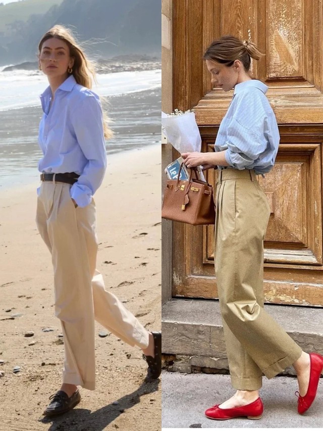 Chiếc quần &ldquo;old money&rdquo; đ&aacute;ng sắm nhất m&ugrave;a thu: Thanh lịch hơn jeans, mềm mại hơn quần đen - Ảnh 8.