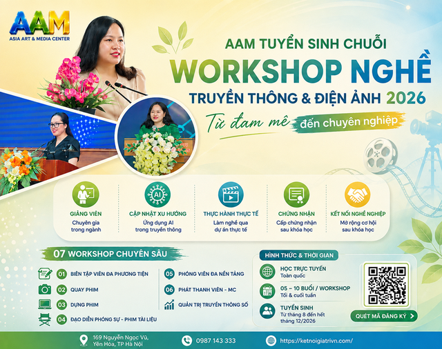 AAM tuyển sinh chuỗi Workshop nghề truyền thông và điện ảnh 2026 - Ảnh 1.