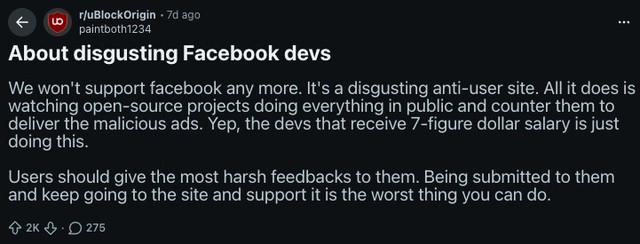 Đến uBlock Origin cũng “bó tay” trước quảng cáo Facebook - Ảnh 1.