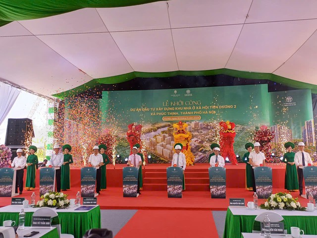 Khởi c&ocirc;ng dự &aacute;n đầu tư x&acirc;y dựng khu nh&agrave; ở x&atilde; hội Ti&ecirc;n Dương 2 tại H&agrave; Nội - Ảnh 1.