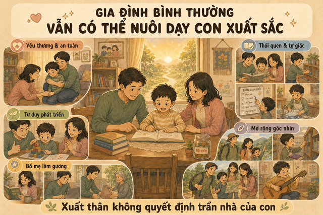 Gia đình bình thường, làm sao để nuôi dạy 1 đứa trẻ có được tương lai rực rỡ - Ảnh 1.