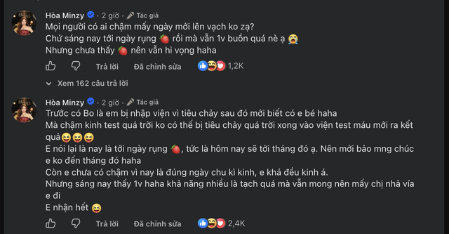 Hòa Minzy bị chê kém duyên vì chia sẻ công khai chuyện "rụng dâu"- Ảnh 2.