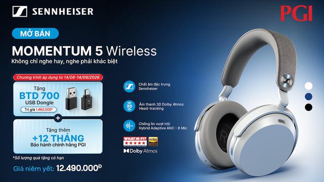 Sennheiser MOMENTUM 5 Wireless ra mắt tại Việt Nam, giá 12,49 triệu đồng- Ảnh 5.