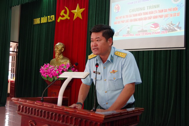 Trung đo&agrave;n 274 tổ chức tuy&ecirc;n truyền, phổ biến gi&aacute;o dục ph&aacute;p luật cho c&aacute;n bộ, đo&agrave;n vi&ecirc;n thanh ni&ecirc;n - Ảnh 1.