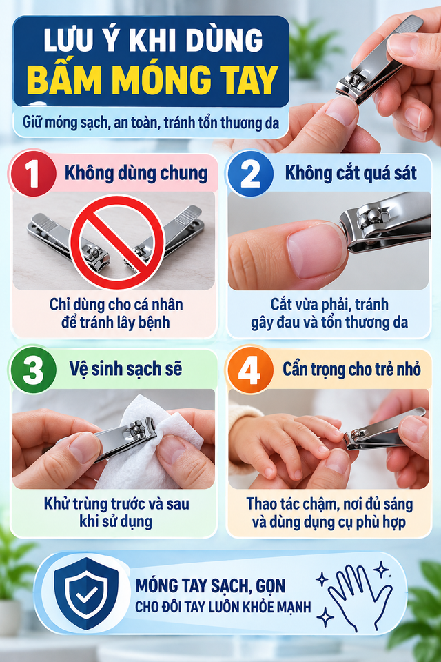 Lời khuy&ecirc;n khi sử dụng bấm m&oacute;ng tay: Nhiều người thay nhau d&ugrave;ng nhưng &iacute;t ai để &yacute; điều n&agrave;y- Ảnh 3.