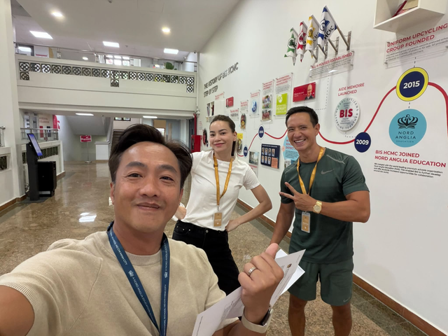 Cường Đô La gây sốt khi đăng ảnh đi họp phụ huynh cùng Kim Lý và Hồ Ngọc Hà - Ảnh 1.