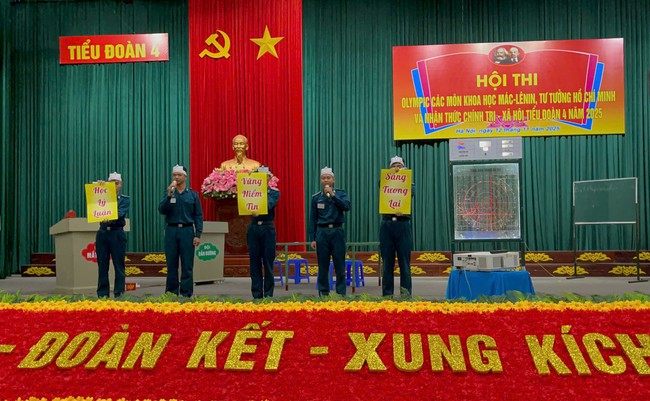 Tiểu đoàn 4, Học viện Phòng không-Không quân sôi nổi Hội thi Olympic các môn khoa học Mác - Lênin, tư tưởng Hồ Chí Minh năm 2025- Ảnh 4.