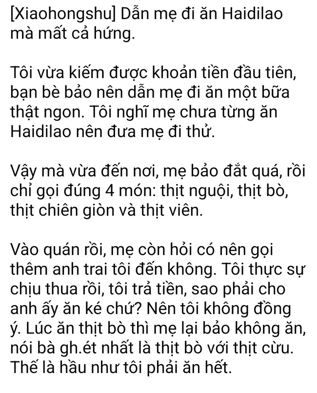 Từ chuyện cô con gái đưa mẹ đi ăn bằng tiền lương đầu tiên: Cha mẹ thiên vị, thứ họ làm tổn thương là sợi dây liên kết gia đình- Ảnh 1.