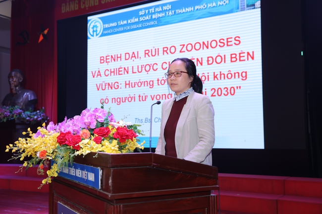 Bà Chu Thị Phúc, CDC Hà Nội  thông tin tình hình bệnh dại và bối cảnh tại Hà Nội