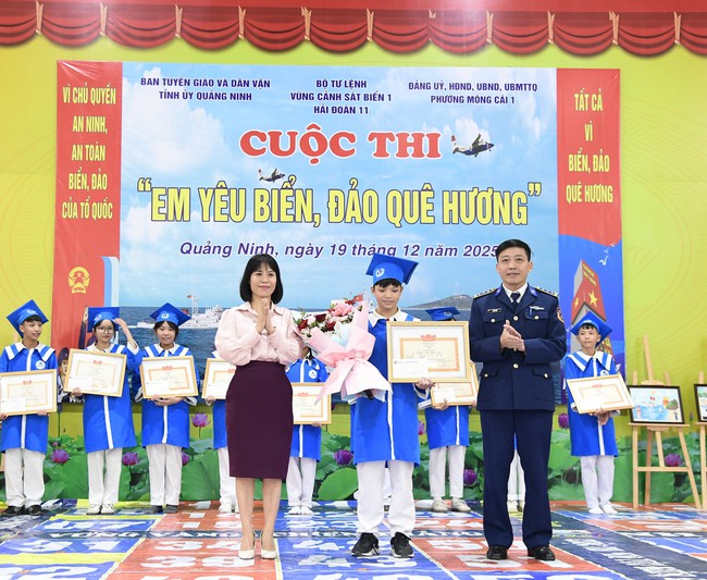 Hải đo&agrave;n 11, tổ chức cuộc thi &ldquo;Em y&ecirc;u biển đảo qu&ecirc; hương&rdquo; tại phường M&oacute;ng C&aacute;i (Quảng Ninh)- Ảnh 4.