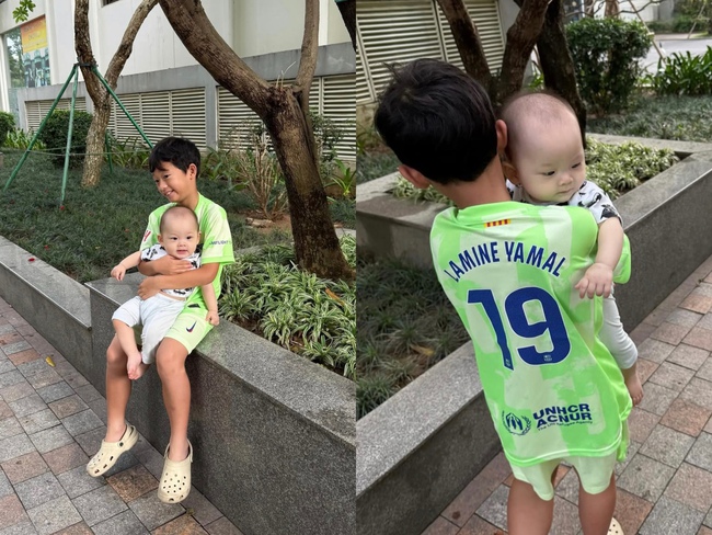 Đẻ 2 con cách nhau 8 năm, hot mom Ly Kute nhàn nhã vì anh trai Khoai Tây chăm em cực khéo, bé út Sota cũng ngoan xinh yêu- Ảnh 4.