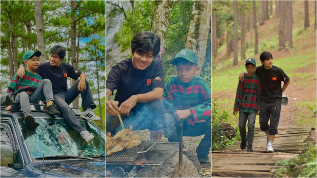 Chẳng mấy khi hot dad Nguyễn Văn Chung thể hiện cảm với con trai đến cỡ này, mà sao biểu cảm của bé Pu lại có vẻ Chẳng mấy khi hot dad Nguyễn Văn Chung thể hiện cảm với con trai đến cỡ này, mà sao biểu cảm của bé Pu lại có vẻ
