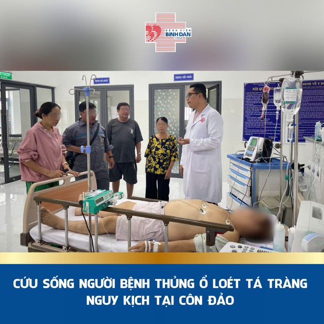 Bệnh viện Bình Dân hội chẩn trực tuyếnCấp cứu kịp thời – Cứu sống bệnh nhân thủng loét tá tràng nguy kịch tại Côn Đảo- Ảnh 2.