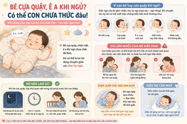 B&eacute; đang ngủ bỗng cựa quậy, &ecirc; a li&ecirc;n tục? C&oacute; thể con chưa thức đ&acirc;u!- Ảnh 4.
