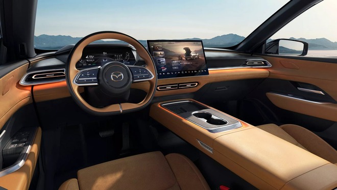 Mazda EZ-6 nếu về Việt Nam trông sẽ thế này: Thêm cánh gió, mâm tối màu, bản động cơ giống Kicks chạy được 1.000km- Ảnh 8. Mazda EZ-6 nếu về Việt Nam trông sẽ thế này: Thêm cánh gió, mâm tối màu, bản động cơ giống Kicks chạy được 1.000km- Ảnh 8.