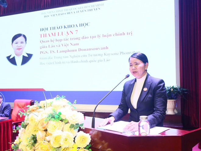 Hội thảo khoa học quốc tế “Đào tạo, bồi dưỡng lý luận chính trị ở Việt Nam và Lào: Thực tiễn và kinh nghiệm”- Ảnh 10.