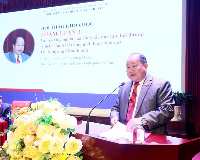 Hội thảo khoa học quốc tế “Đào tạo, bồi dưỡng lý luận chính trị ở Việt Nam và Lào: Thực tiễn và kinh nghiệm”- Ảnh 7.