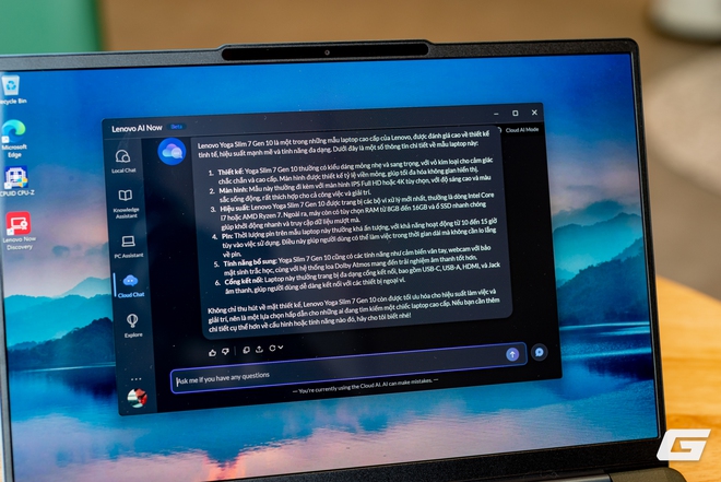 Trải nghiệm Lenovo Yoga Slim 7 Gen 10: Mỏng nhẹ, mạnh mẽ, &ldquo;đủ chuẩn&rdquo; AI PC cho d&acirc;n s&aacute;ng tạo, l&agrave;m việc- Ảnh 32.