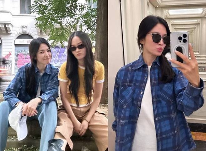Style đi du lịch chất đến từng bộ của Song Hye Kyo- Ảnh 7. Style đi du lịch chất đến từng bộ của Song Hye Kyo- Ảnh 7.