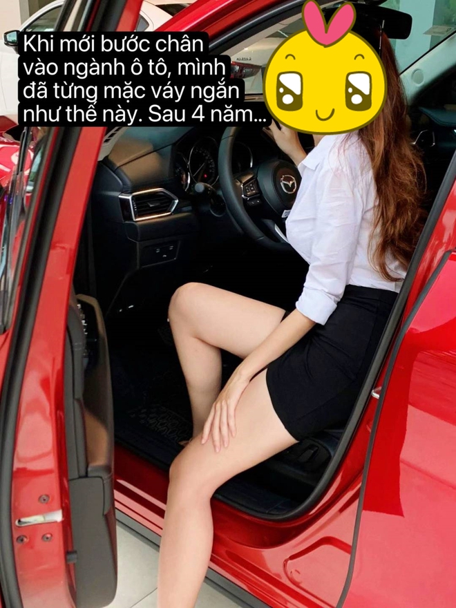Sales nữ bán xe: Độ dài của chân váy thể hiện sự chuyên nghiệp và tôn trọng khách hàng?- Ảnh 1. Sales nữ bán xe: Độ dài của chân váy thể hiện sự chuyên nghiệp và tôn trọng khách hàng?- Ảnh 1.