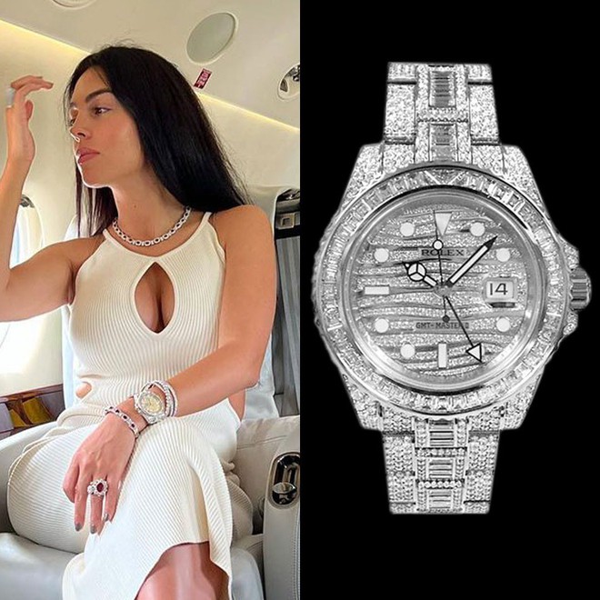 Nhẫn đính hôn 130 tỷ của Ronaldo cũng sốc, nhưng BST đồng hồ của vợ tương lai mới là "next level"- Ảnh 2.