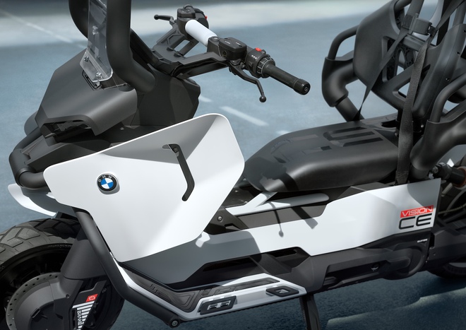 BMW tái định nghĩa truc tiep bong da vtv6 toàn của xe máy điện với Vision CE: Có dây đai truc tiep bong da vtv6 toàn, tự cân bằng và không cần đội mũ bảo hiểm- Ảnh 11.