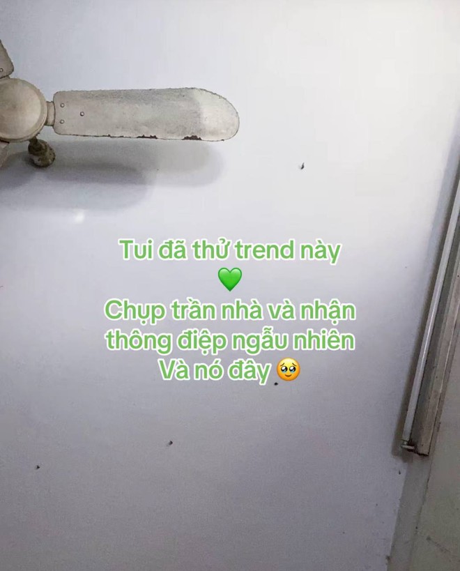 Một chiếc trend đang viral: Chụp ảnh trần nhà để nhận thông điệp từ vũ trụ, bạn bị cuộc đời dí tới mức này rồi sao? - Ảnh 2.