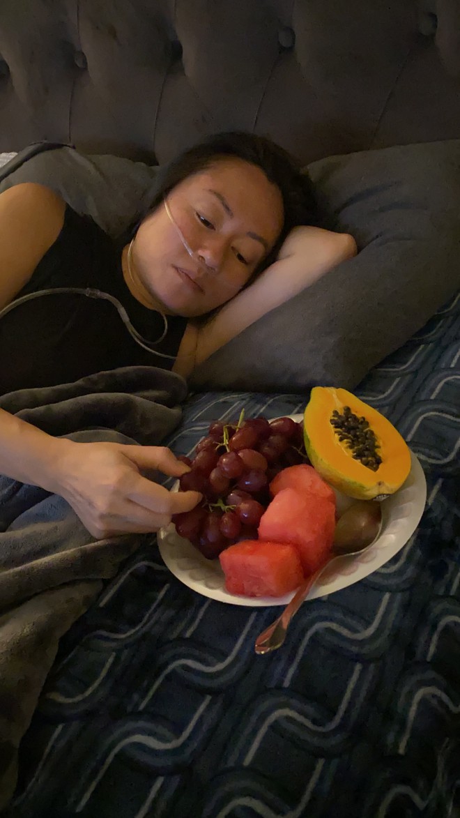 Vợ Th&aacute;i VG kể qu&atilde;ng thời gian phải thở oxy, gần như kh&ocirc;ng thể ra khỏi nh&agrave;: "Chị thực sự qu&aacute; may mắn"- Ảnh 4.