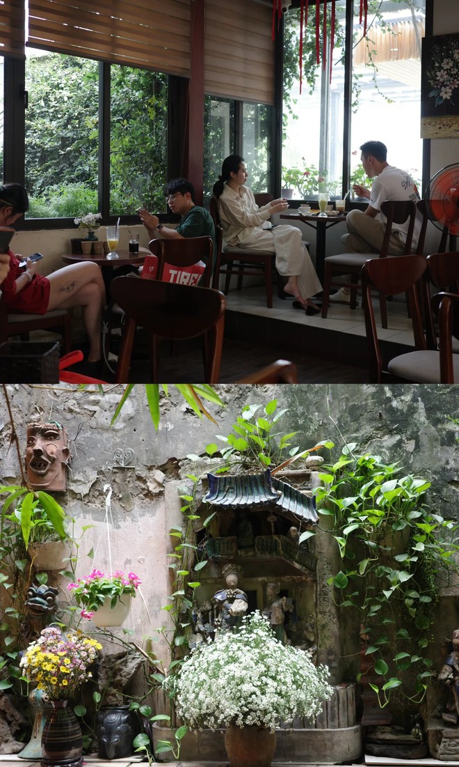 Qu&aacute;n c&agrave; ph&ecirc; &ldquo;ẩn m&igrave;nh&rdquo; giữa phố cổ H&agrave; Nội, bước qua một tiệm lụa mới thấy, kh&ocirc;ng gian đậm chất &Aacute; Đ&ocirc;ng khiến kh&aacute;ch Trung m&ecirc; mẩn- Ảnh 10.