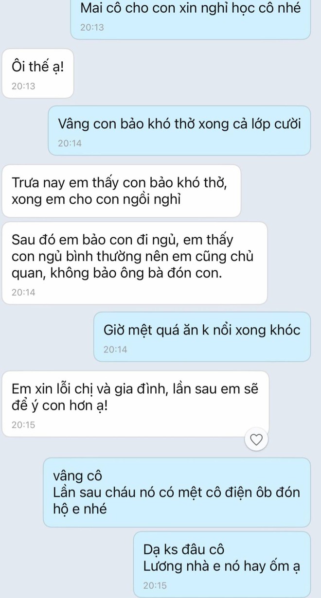 Tin nhắn 1 mẹ gửi cho cô giáo mầm non của con mình khiến dân mạng phải thốt lên: Tin nhắn 1 mẹ gửi cho cô giáo mầm non của con mình khiến dân mạng phải thốt lên: