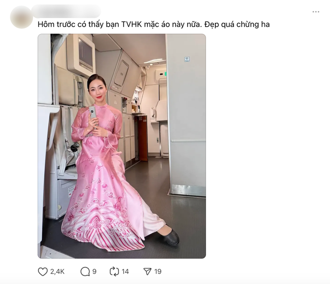 "Rừng hoa xu&acirc;n" tr&ecirc;n độ cao 10.000 m&eacute;t của Vietnam Airlines: Khi tiếp vi&ecirc;n được tự do diện &aacute;o d&agrave;i rực rỡ- Ảnh 3.