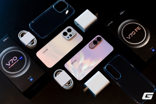 Cận cảnh bộ đ&ocirc;i vivo V70 v&agrave; V70 FE: Điện thoại kết hợp c&ugrave;ng với POP MART c&oacute; g&igrave; khiến giới trẻ phải t&ograve; m&ograve; - Ảnh 1.